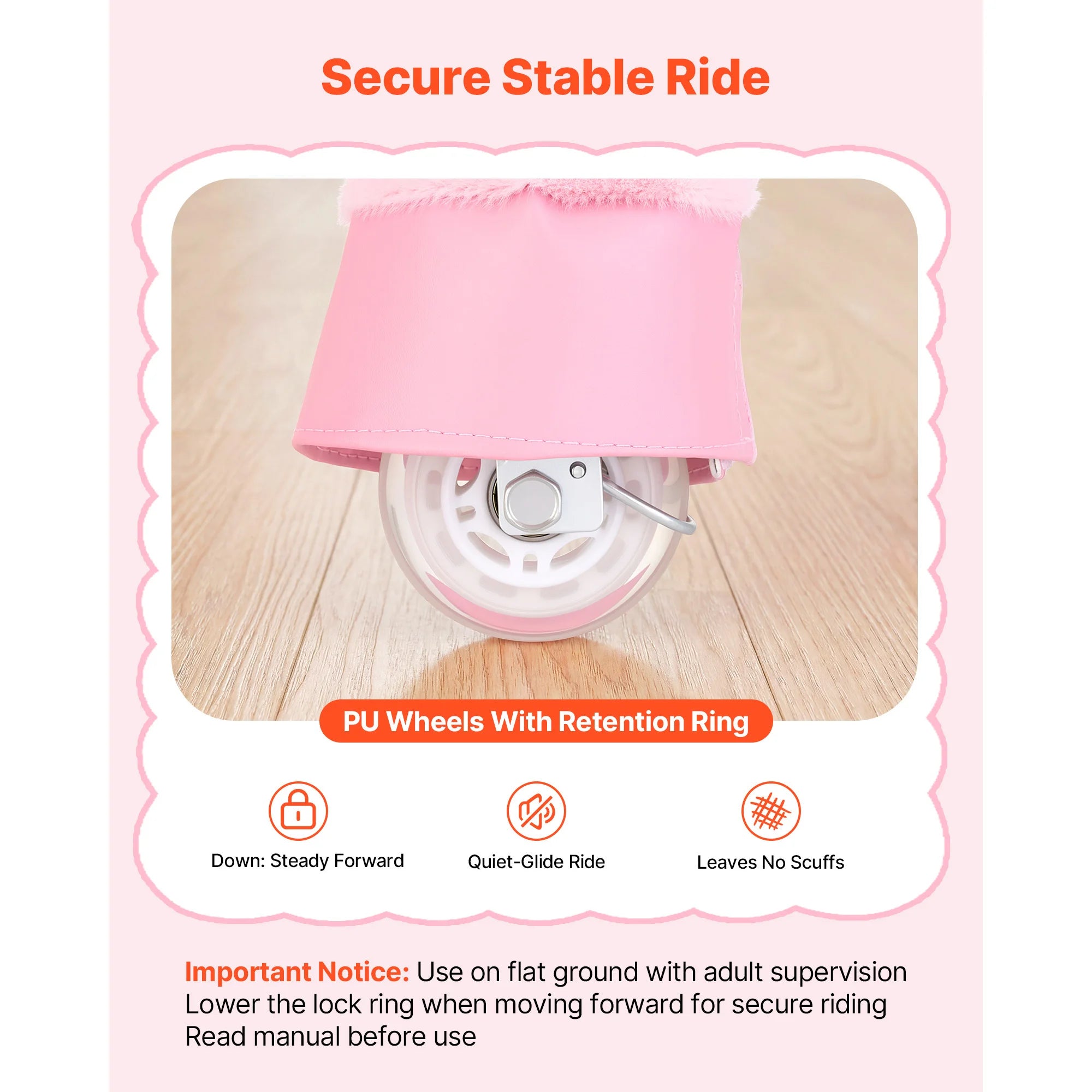 SucceBuy Pink Unicorn Ride On Toy — Interactive Musical Horse for Kids