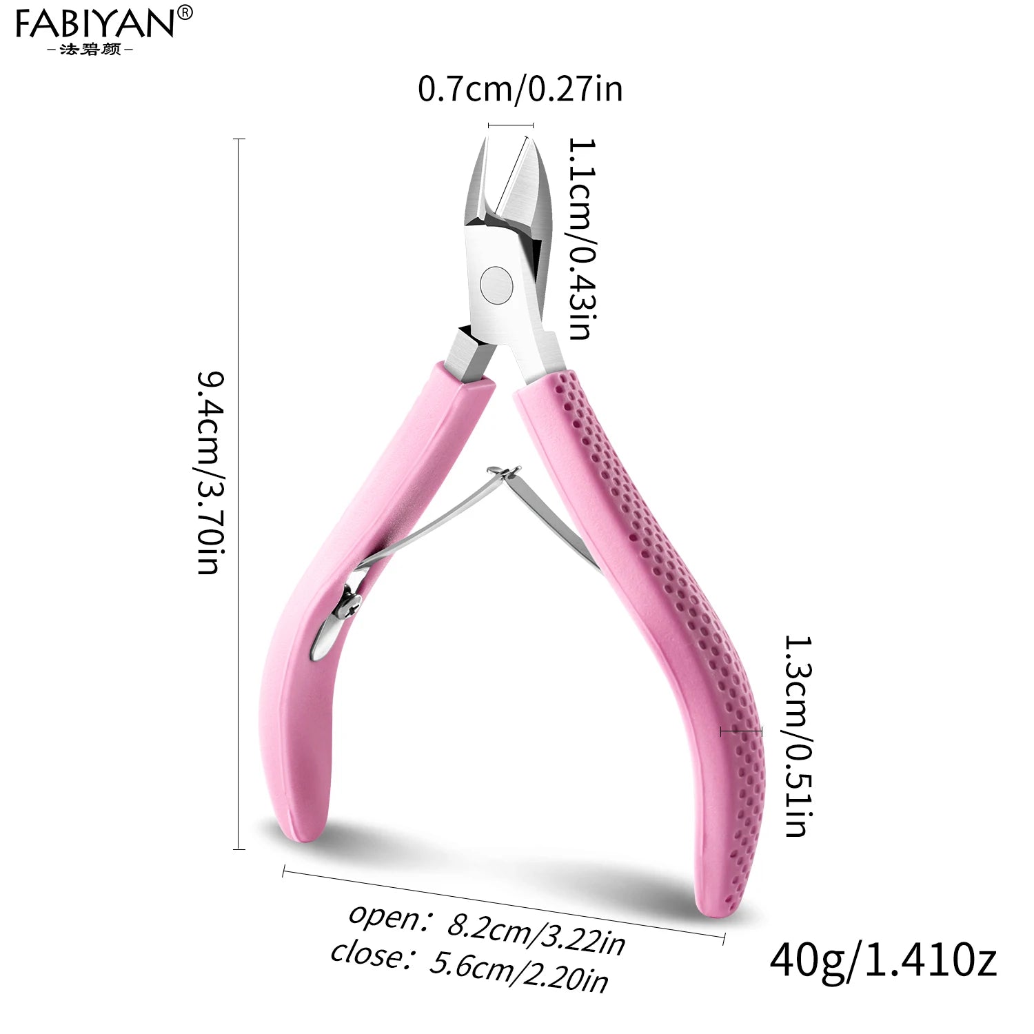 FABIYAN Cuticle Nipper — Professional Stainless Steel Nail Trimmer