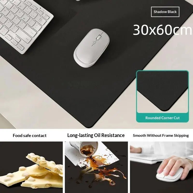 Large PU Leather Desk Mat — Waterproof Non-Slip Extended Mouse Pad