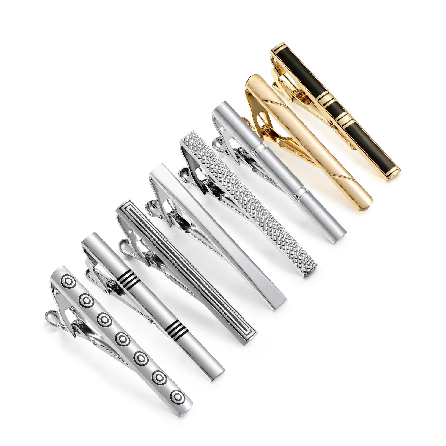 UJOY Men's Metal Tie Clip Set — Classic Business Accessory for Shirts
