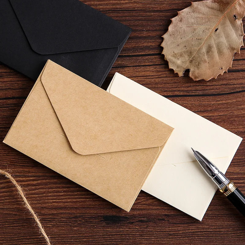 TYFYO Mini Kraft Envelopes — Small Card Holders for Gifts and Business, 20 Count