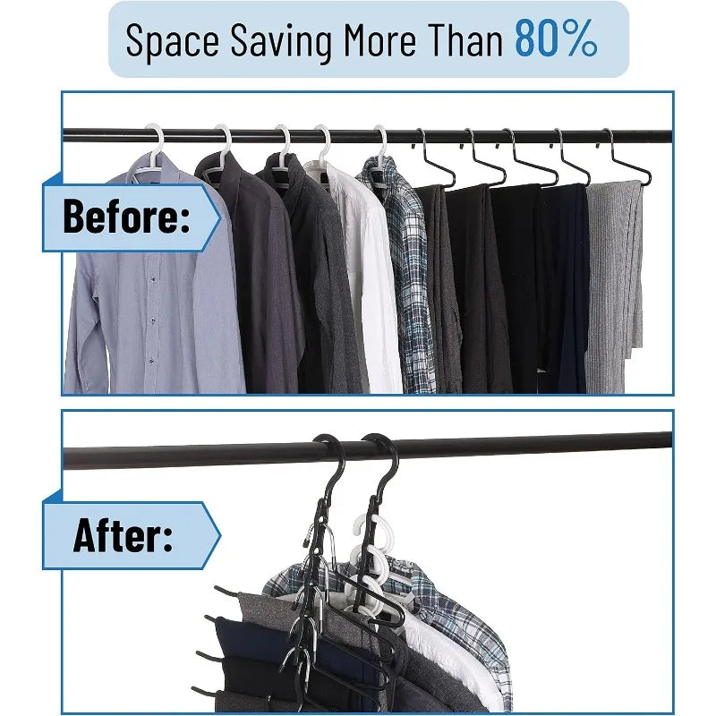 Space Saving Hangers — 360° Rotating Hooks for Closet Organization