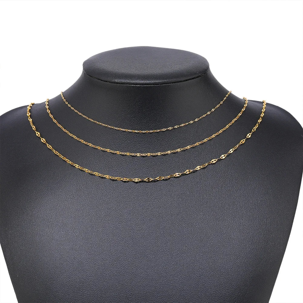 Luksteel Stainless Steel Cable Chain — 2 Meter Gold & Steel Jewelry Findings