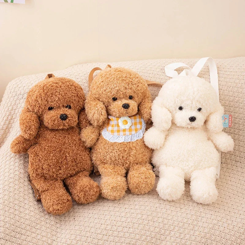 BABIQU Plush Dog Backpack — Soft Stuffed Animal Schoolbag for Kids