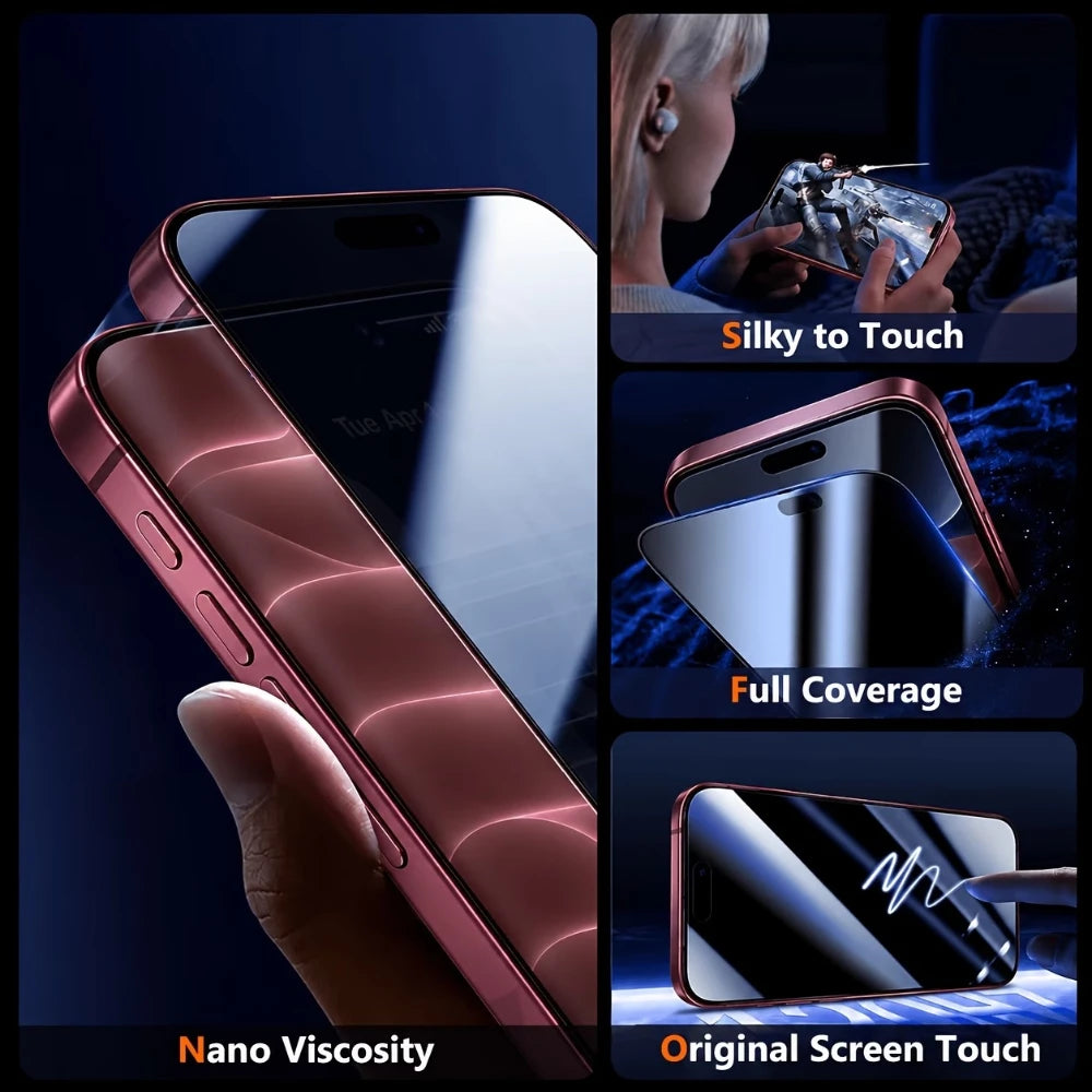 NNBILI Privacy Screen Protector Set — Tempered Glass with Easy Installation