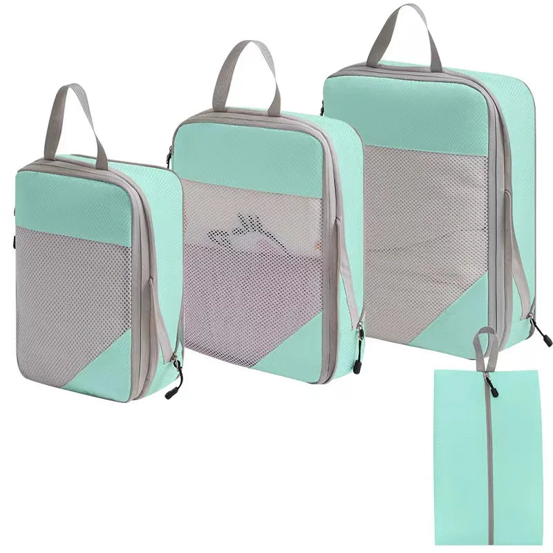 Compression Packing Cubes — Expandable Suitcase Organizers for Travel