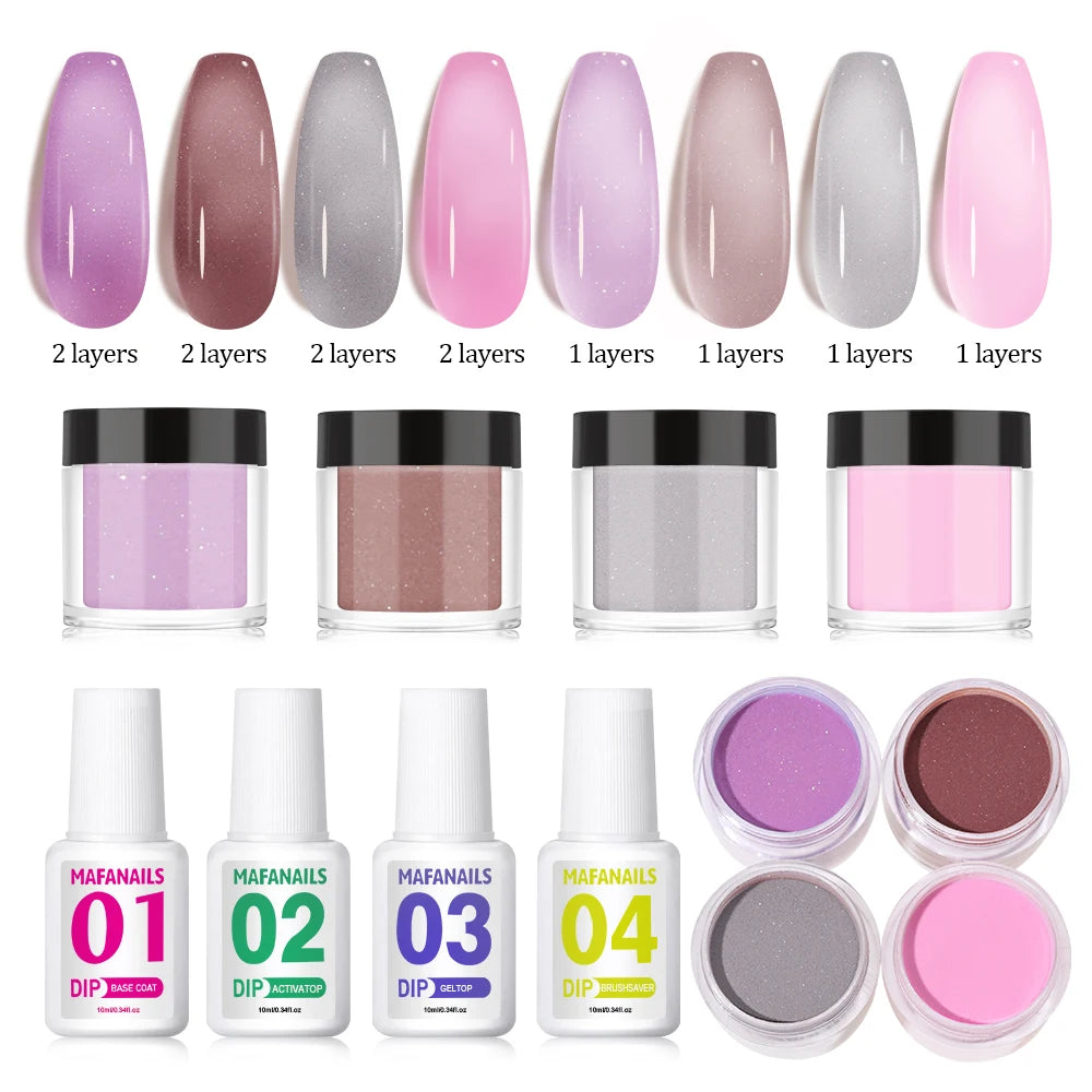 HotPress Professional Acrylic Nail Kit — 8-Piece Monomer and Powder Set