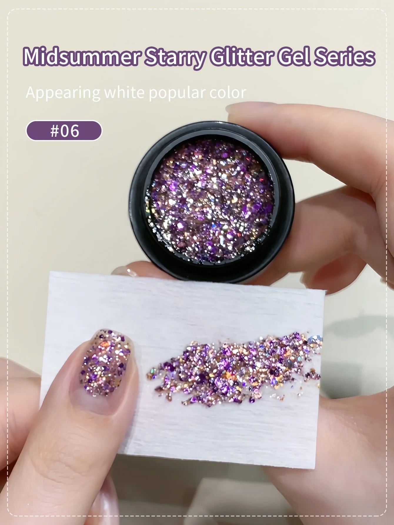 Chrome Platinum Glitter Gel Polish Kit — Shiny UV LED Soak Off Manicure Set