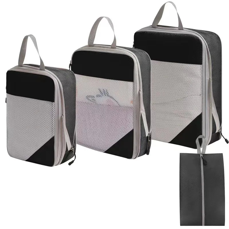 Compression Packing Cubes — Expandable Suitcase Organizers for Travel