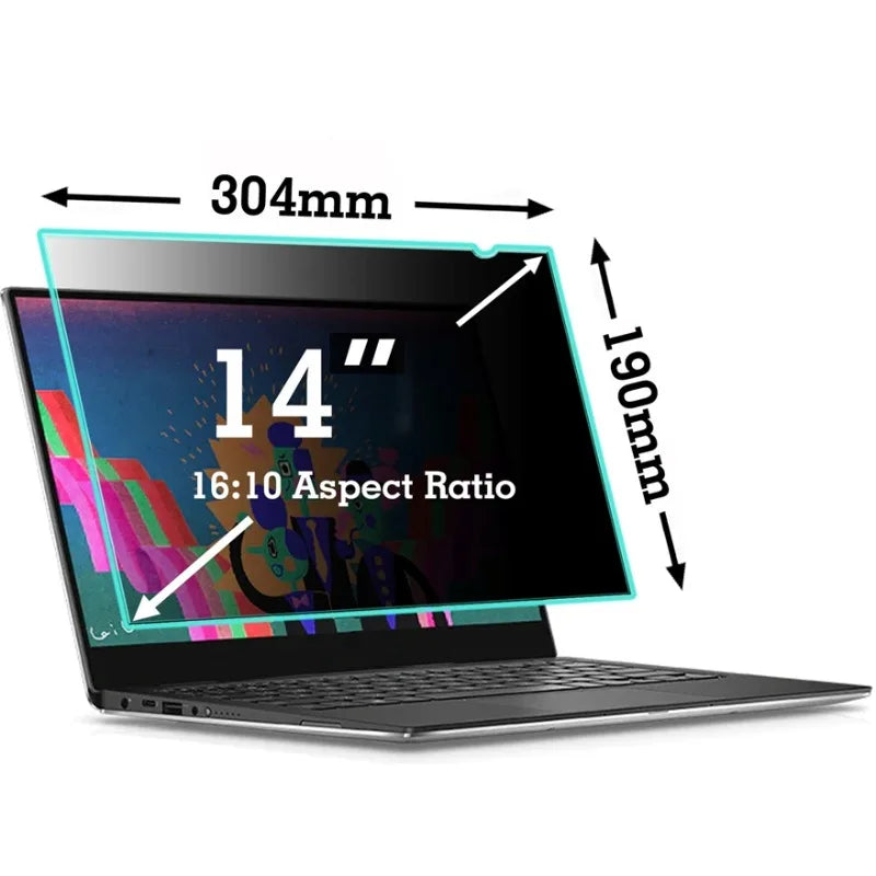 14 Inch Laptop Privacy Filter — Anti-Glare High Clarity Screen Protector