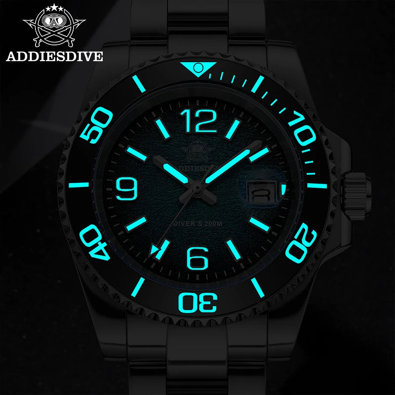 ADDIESDIVE 41mm Men's Diving Watch — 200m Waterproof Quartz Sport Watch