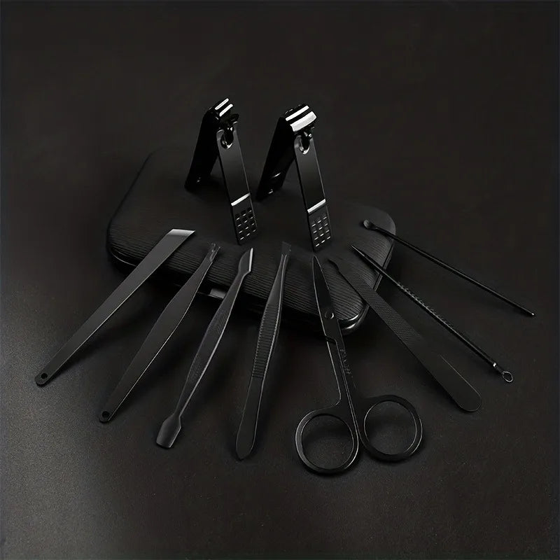Professional 10-Piece Nail Clipper Set — Complete Manicure Kit for Home Use