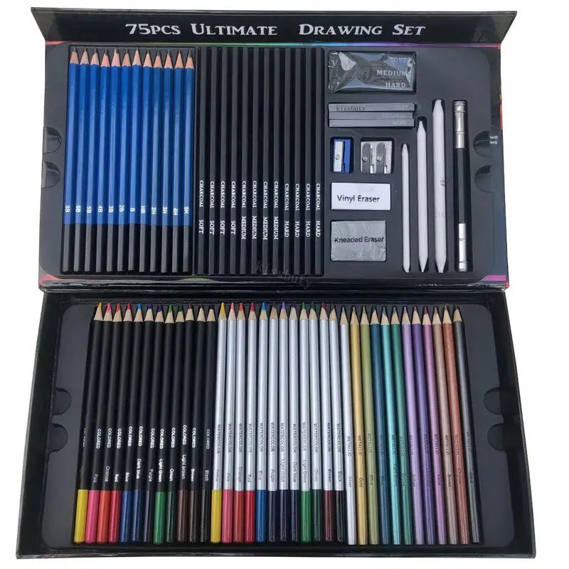 kissbuty Professional Sketching Pencil Set — Comprehensive Art Kit for Artists