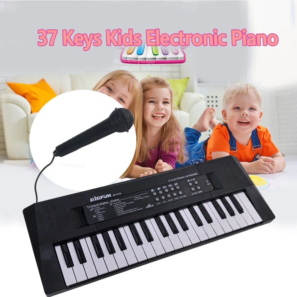 Chriyungel 37-Key Electronic Piano — Musical Instrument with Microphone