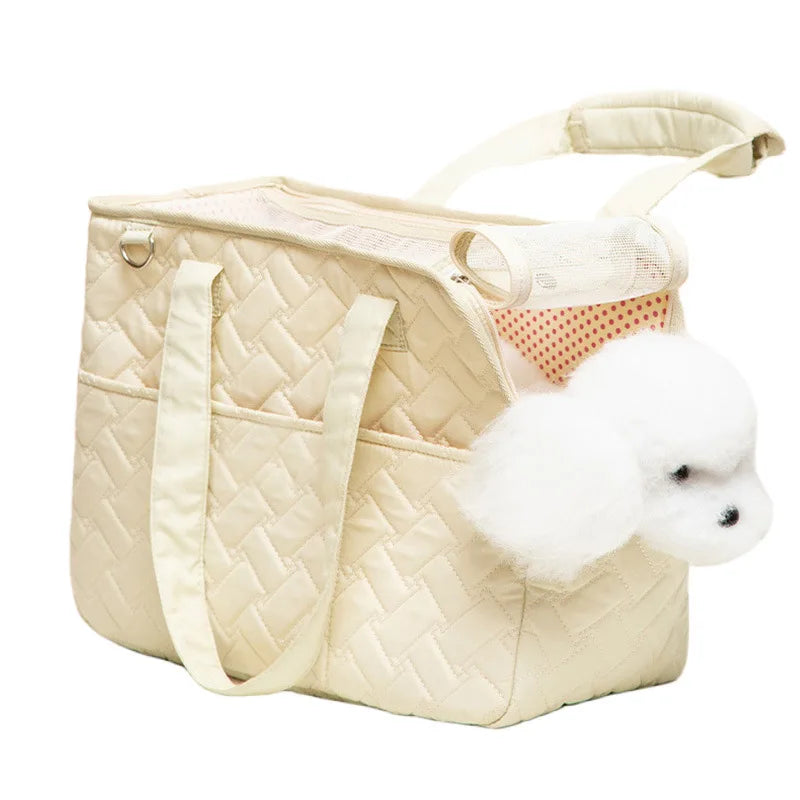 JUSENDA Pet Carrier Bag — Portable Breathable Travel Bag for Small Dogs and Cats