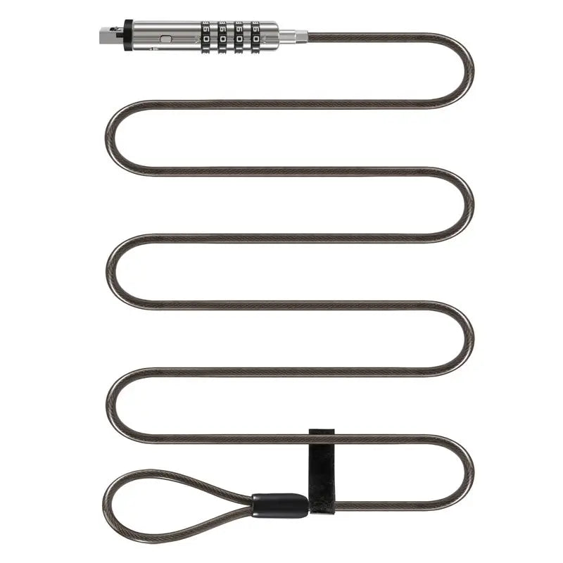 Universal USB Laptop Security Cable Lock — 4-Digit Digital Combination, Silver