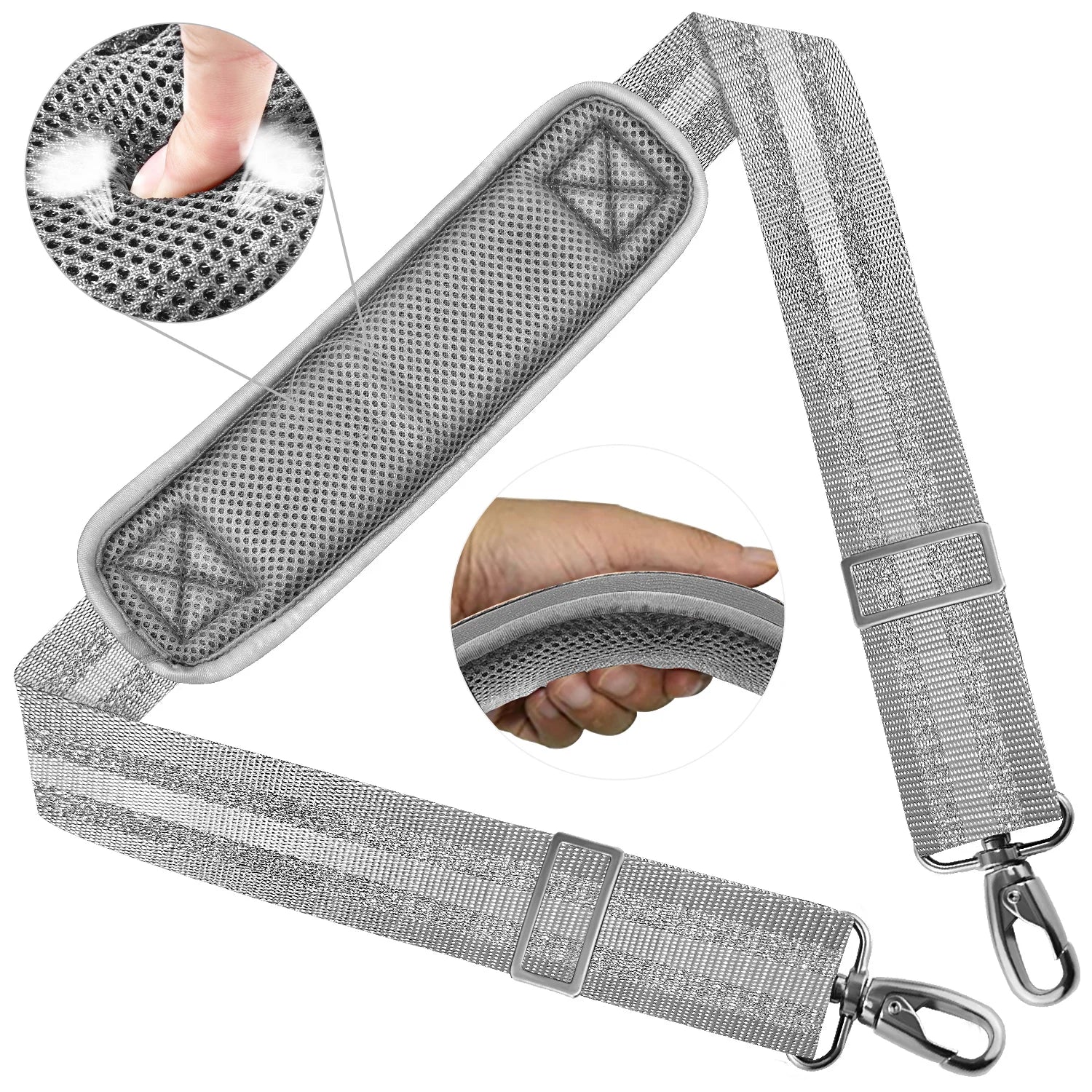 Universal Adjustable Shoulder Strap — Padded Crossbody Replacement Strap