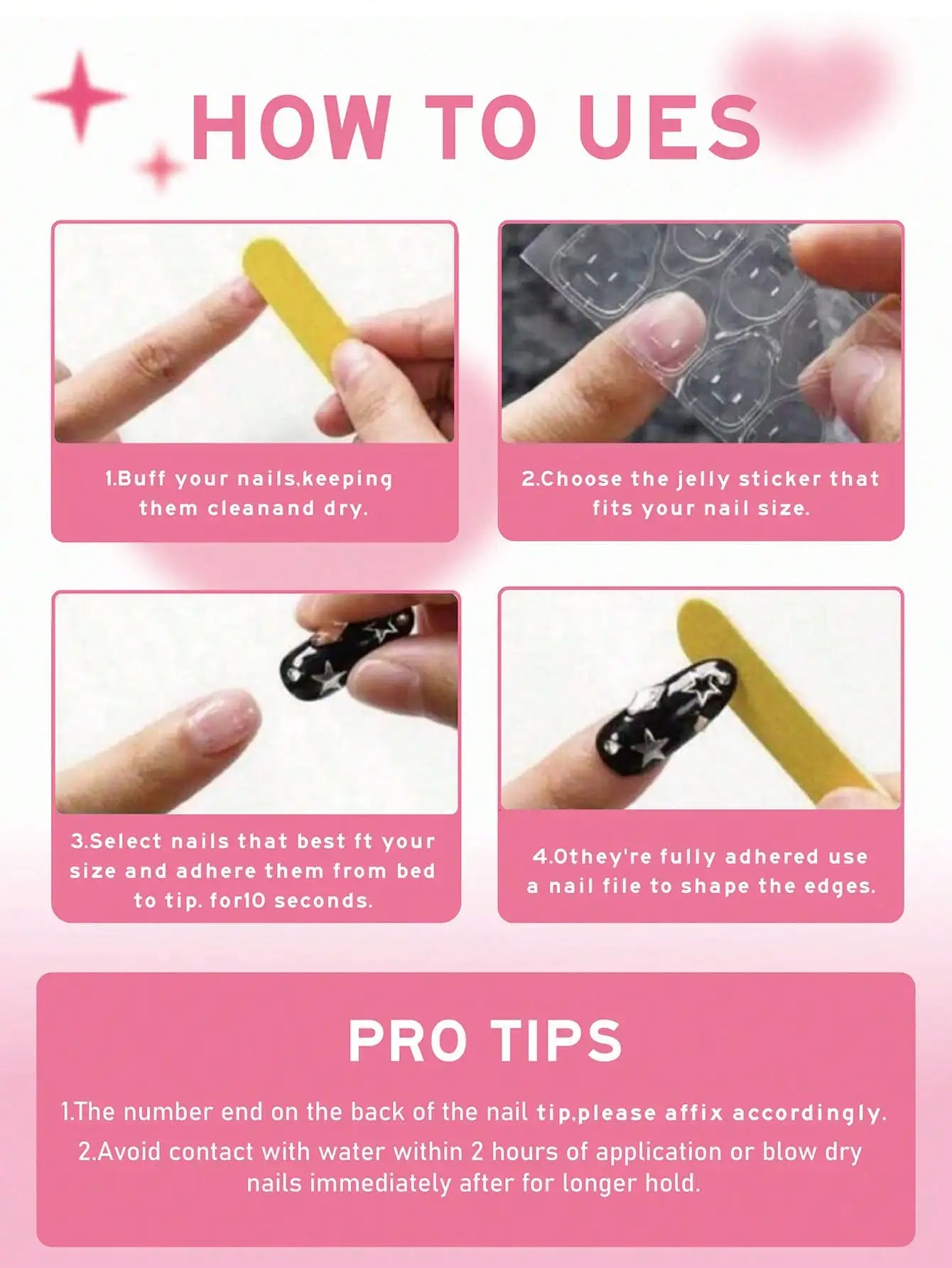 Handmade Short Almond Press On Nails — Glossy Polka Dot Design