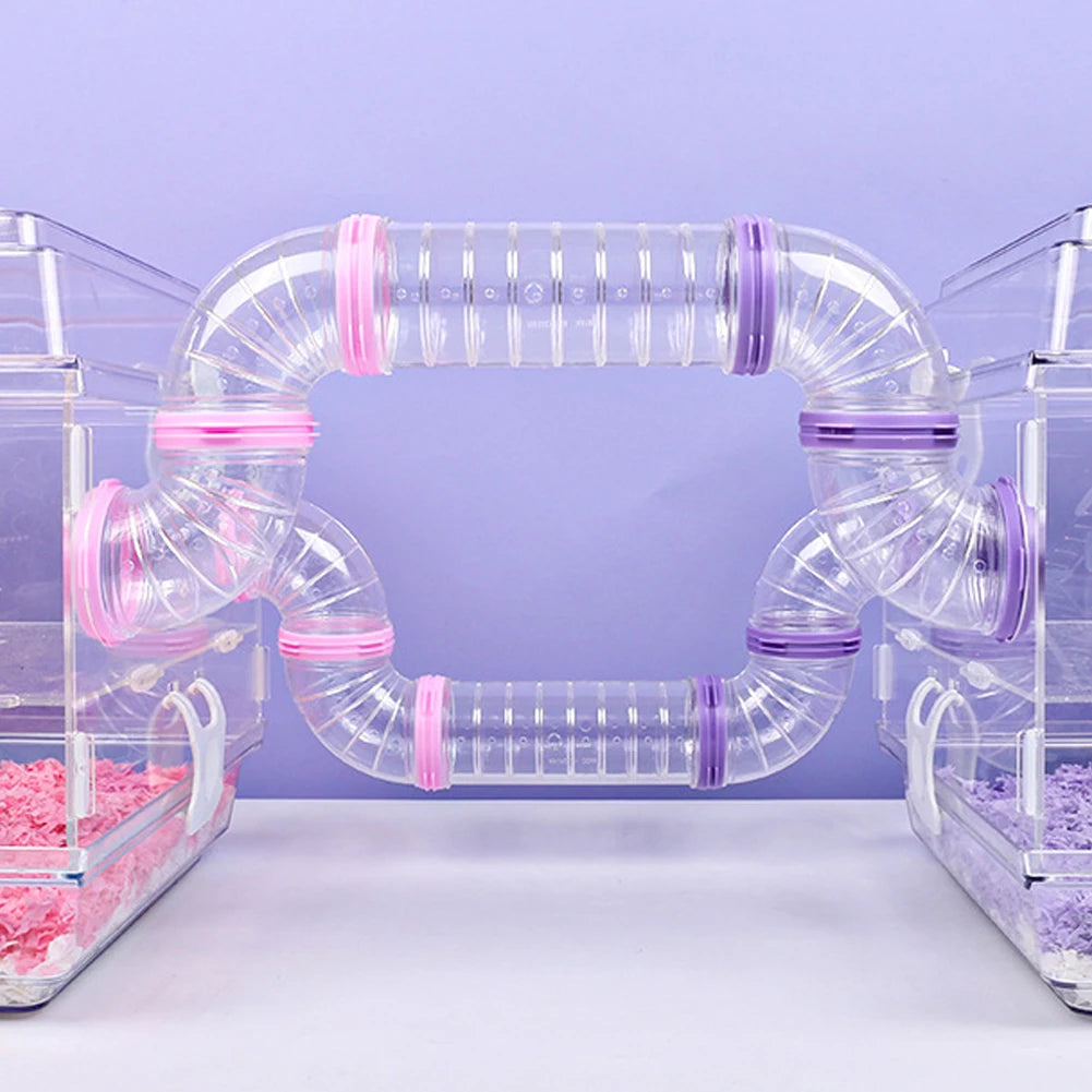 DIY Hamster Tunnel Maze Set — Customizable Pet Cage Pipeline Accessories