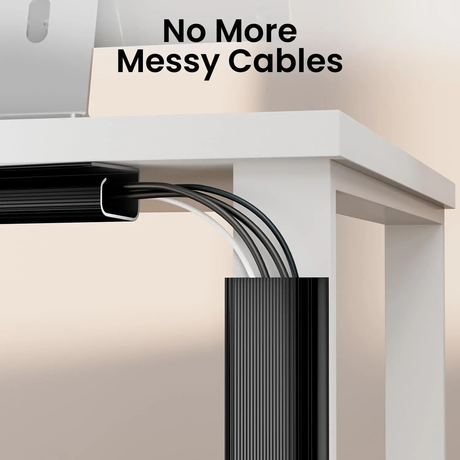 Under Desk Cable Management Kit — Cord Organizer for Home and Office