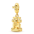 Charmhub Sparkling Zircon Elephant Charm — Gold Plated 925 Sterling Silver Bead
