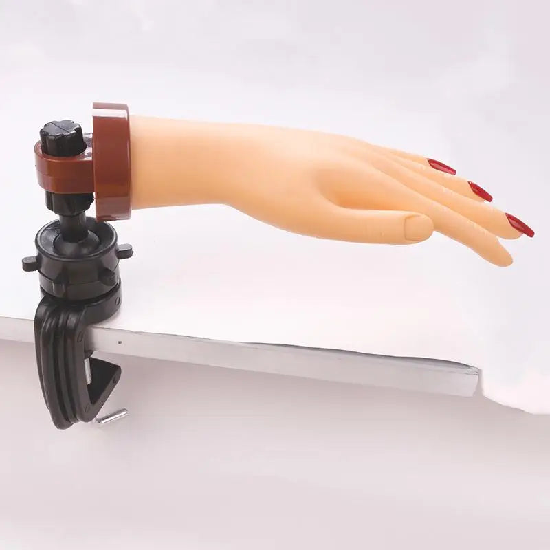 BMPEIC Nail Practice Mannequin Hand — Professional Training Model with Bracket