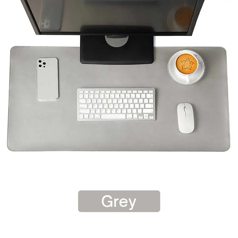 Hansong PU Leather Desk Mat — Waterproof Office & Gaming Mouse Pad