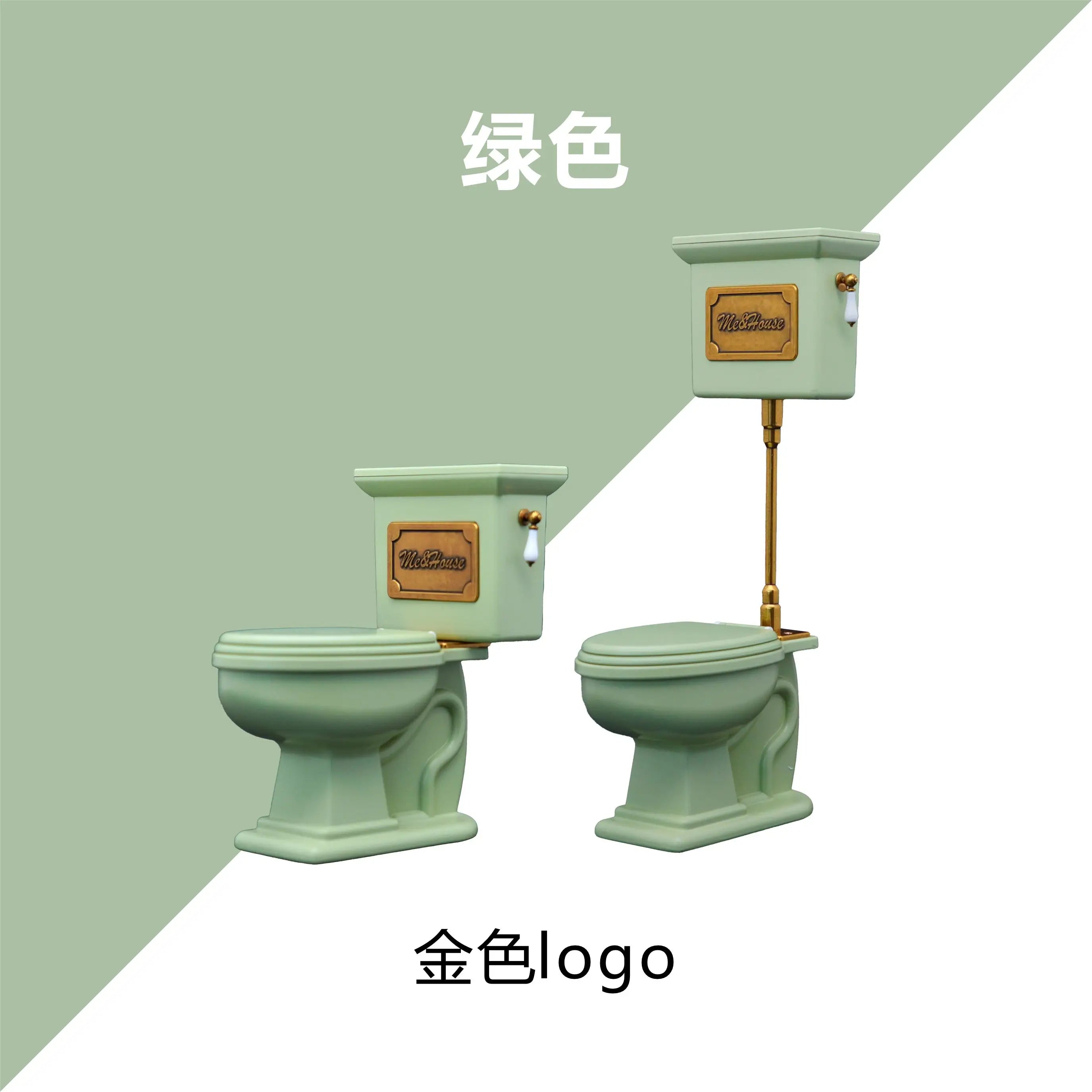 Retro Dollhouse Miniature Toilet — 1/6 Scale Bathroom Decor Accessory