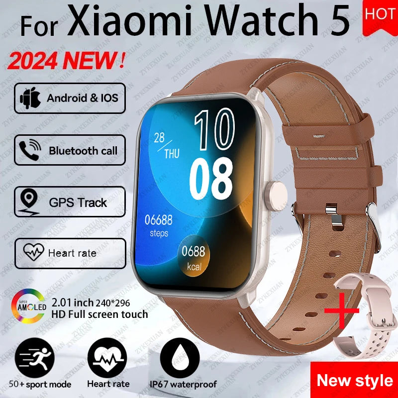 BOXUXING Smart Watch 5 — HD AMOLED Display & Bluetooth Calling