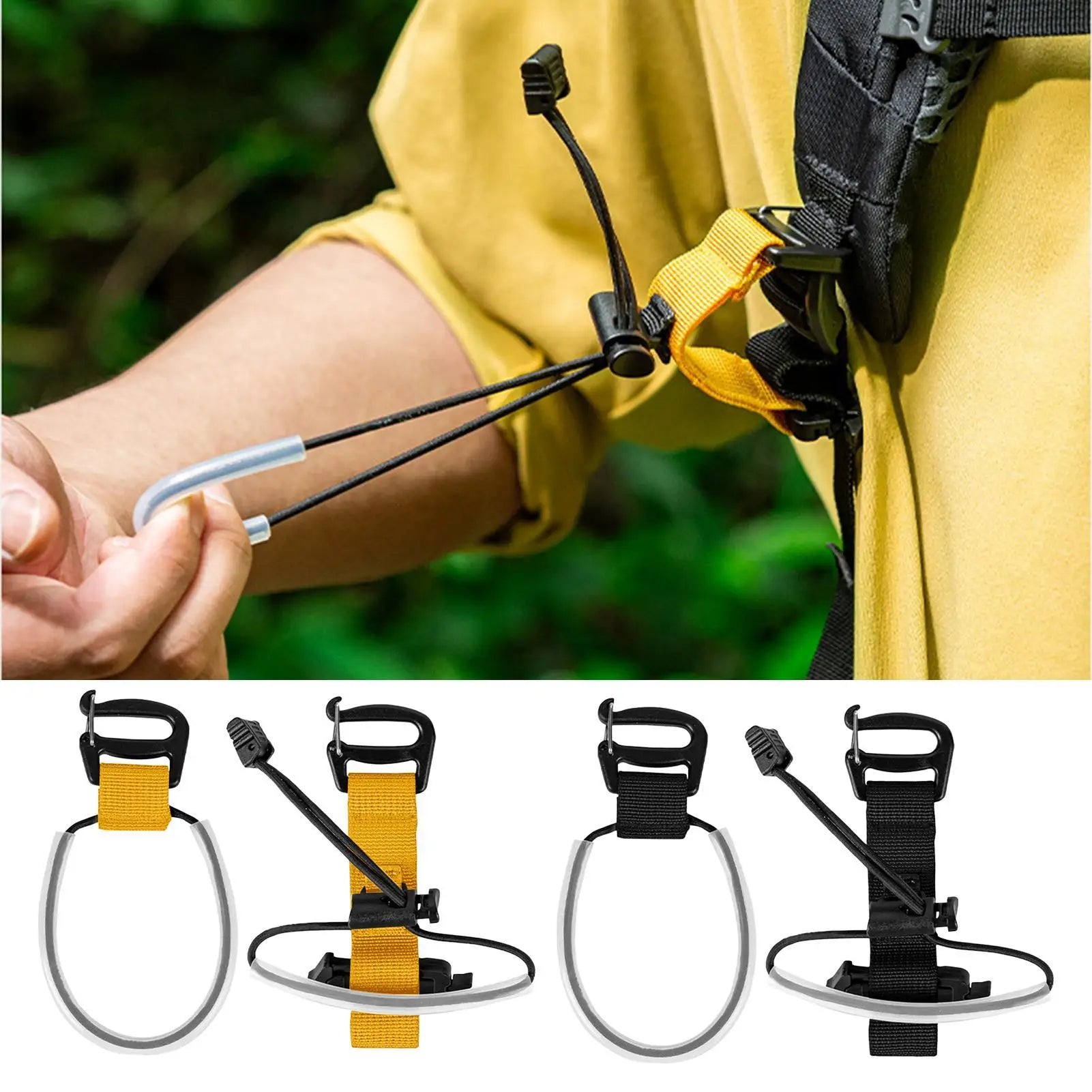 Backpack Walking Stick Holder — Hands-Free Trekking Pole Strap