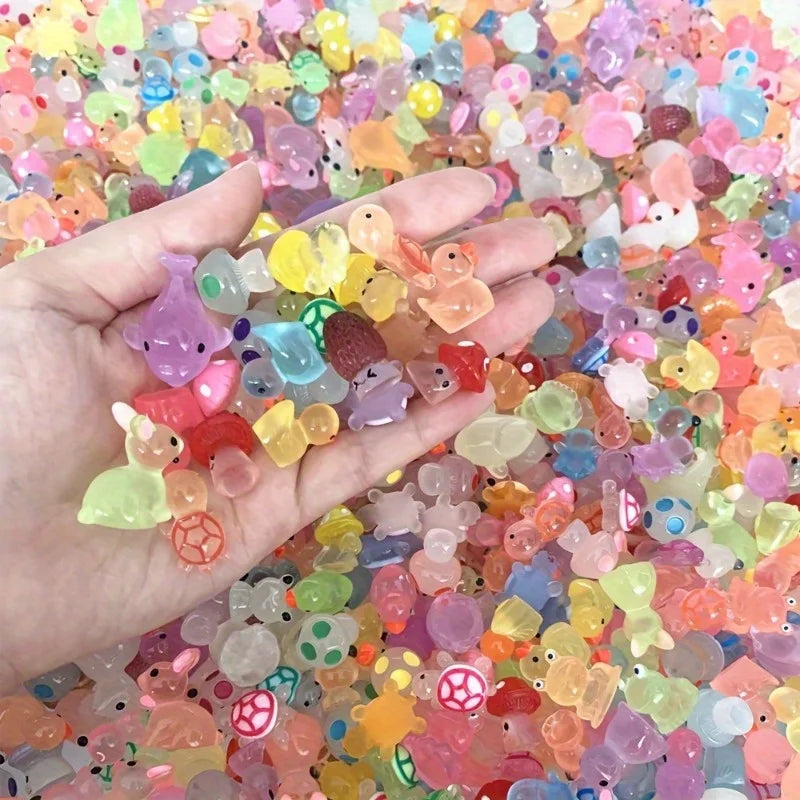 Luminous Resin Animal Figurines — Glow in the Dark Aquarium Decor