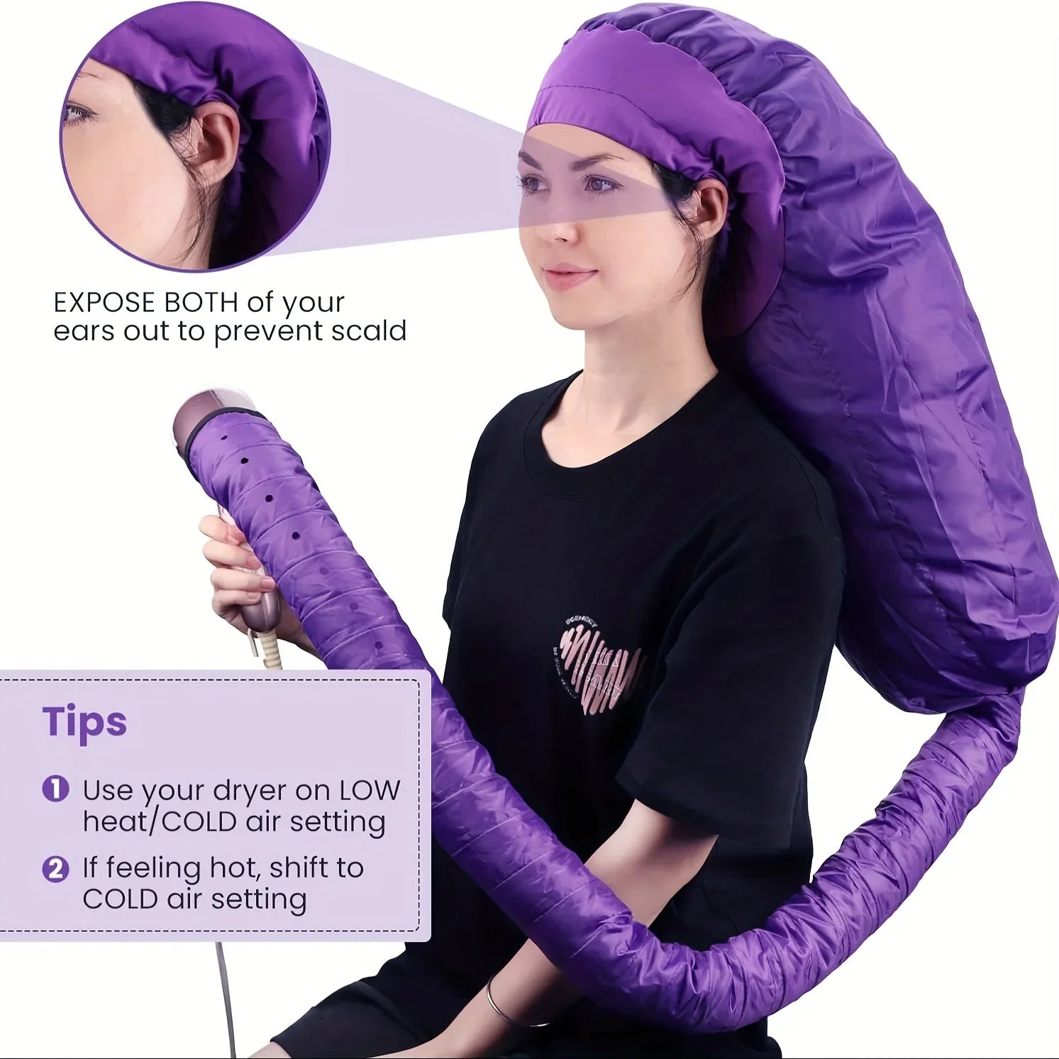 Extra Large Hair Heating Cap — Deep Conditioning & Drying Bonnet