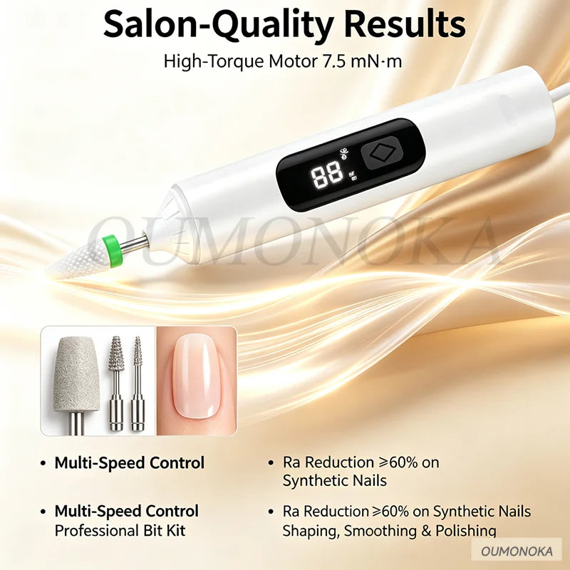 Professional Electric Nail Drill — High-Speed Cordless Manicure Machine