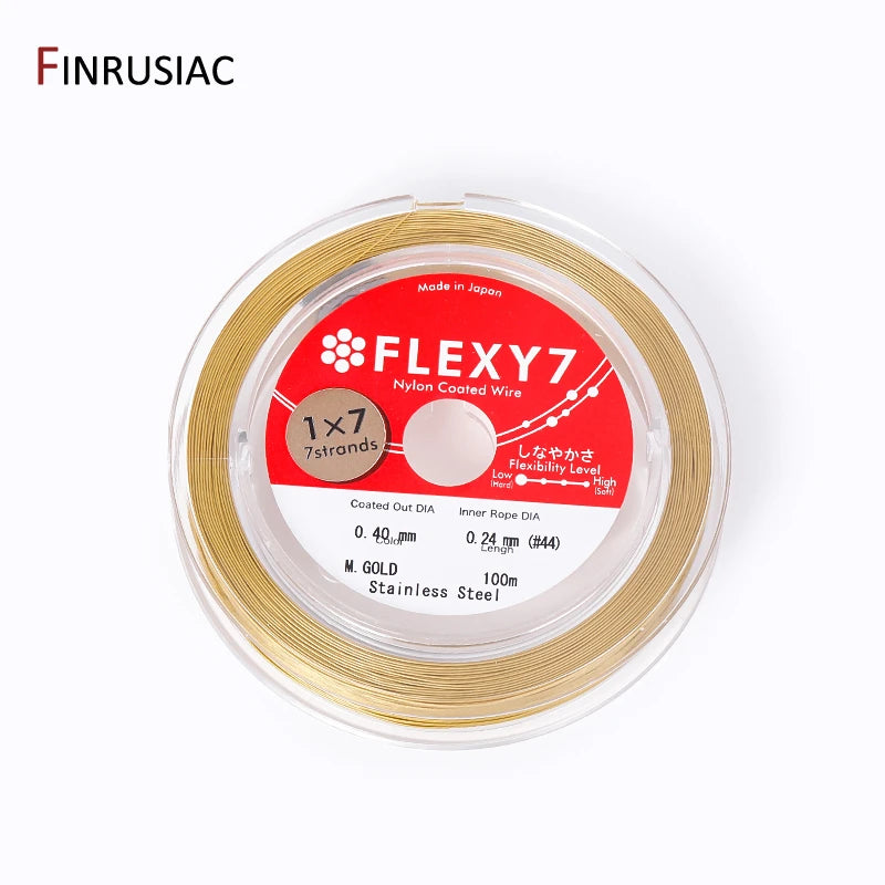FINRUSIAC Stainless Steel Jewelry Wire — Gold and Silver Beading Cord