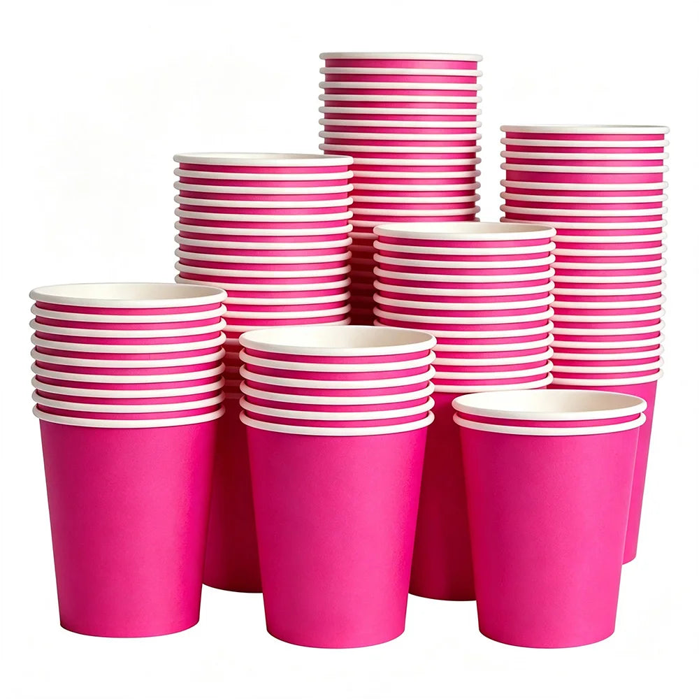Solid Color Paper Plates — Disposable 7-Inch Party Tableware