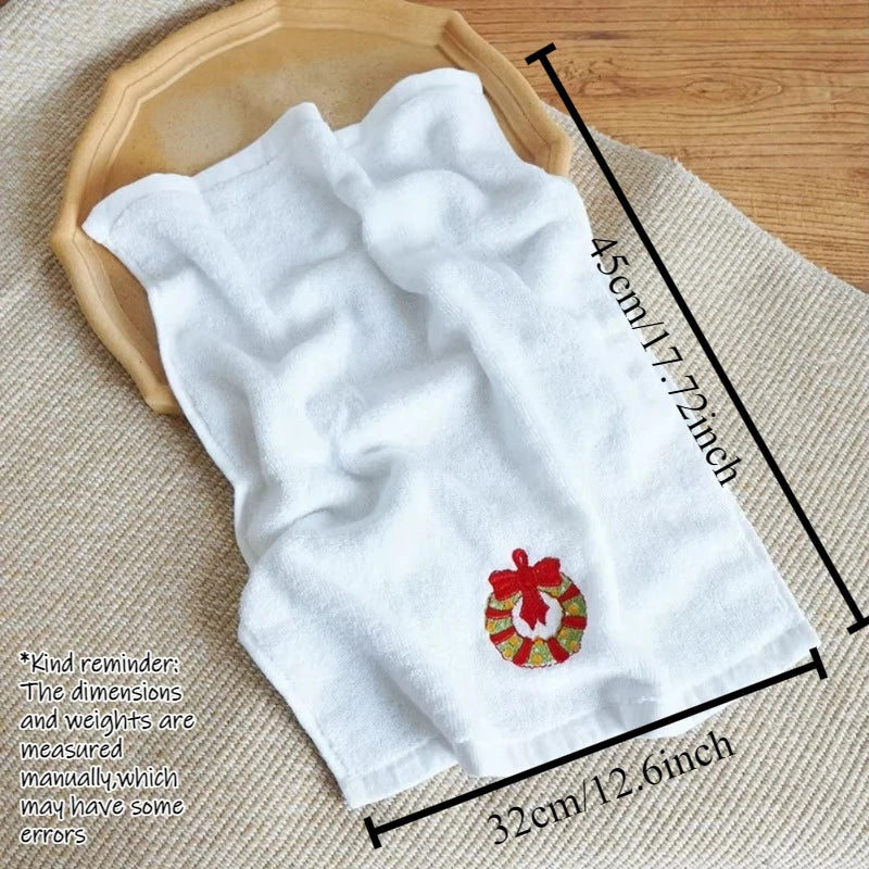 Christmas Santa Claus Hand Towels — Soft Absorbent Cotton Set