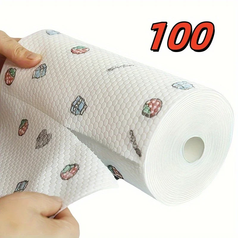 Absorbent Kitchen Dishcloths — Thickened Wood Pulp Cleaning Sheets