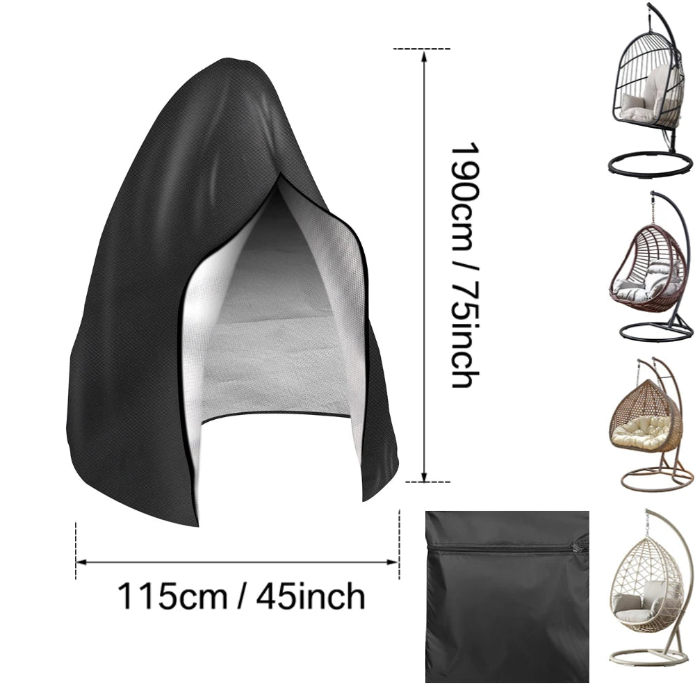 Patio Hanging Egg Chair Cover — Waterproof Heavy Duty Swing Seat Protector