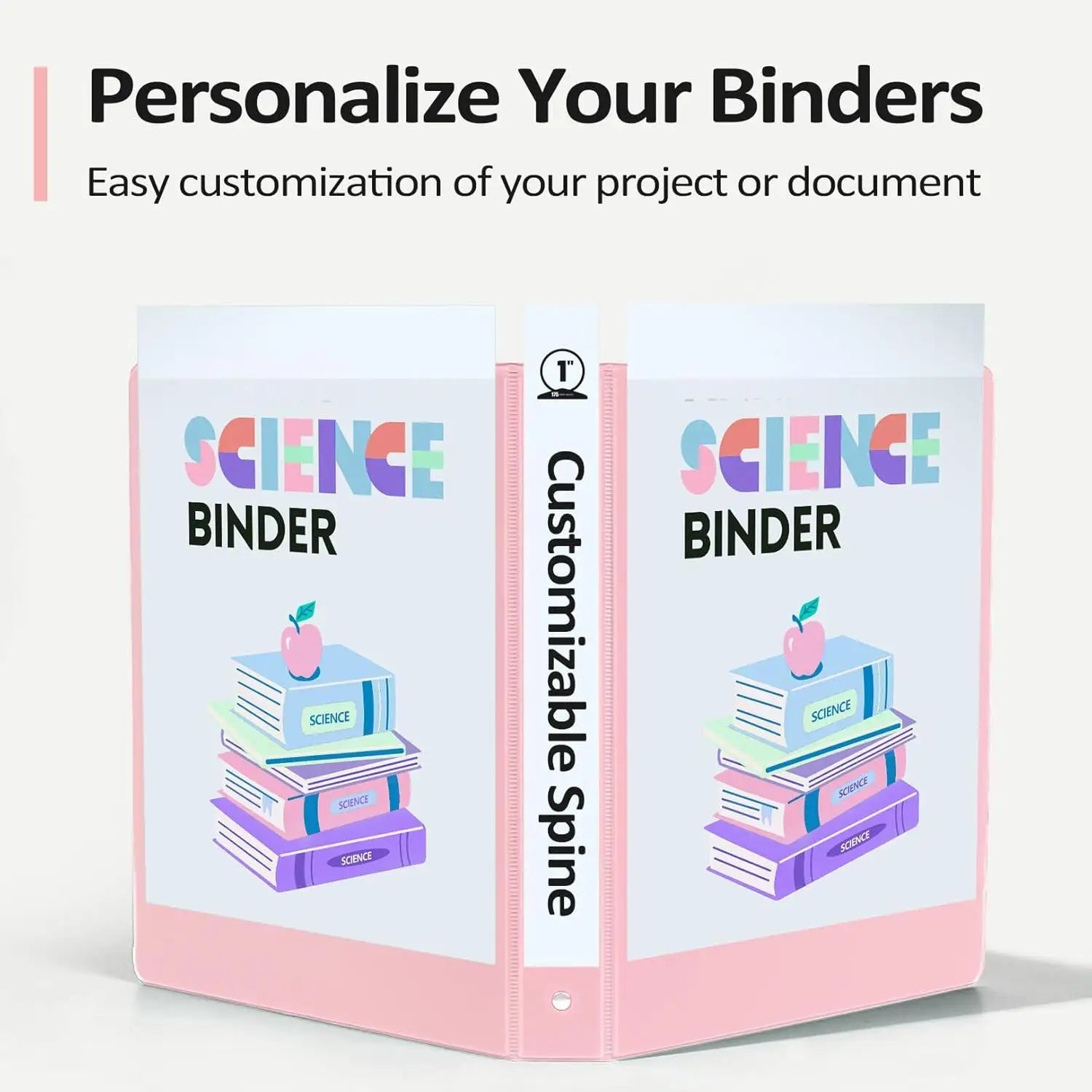1-Inch 3-Ring Binder — Versatile Organizer with Interior Pockets