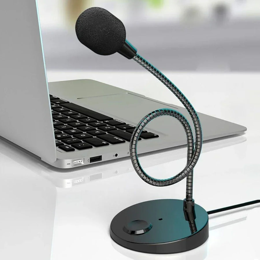 Fanmuran Desktop Condenser Microphone — Noise Reducing Wired Speech Mic