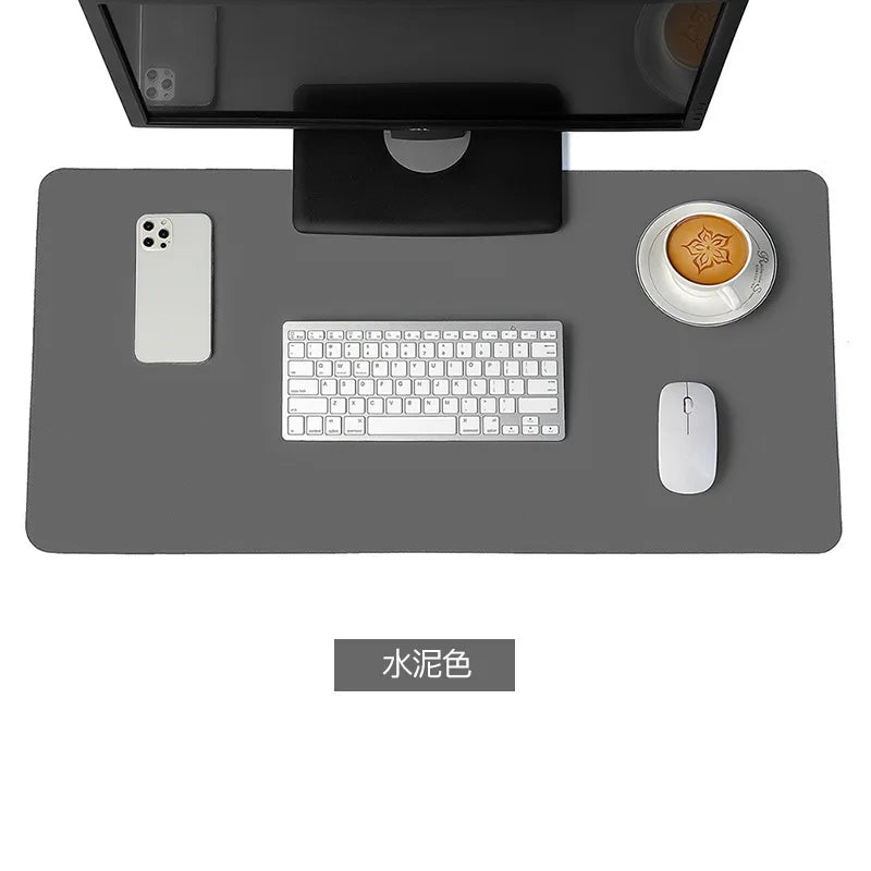 NULOXO PU Leather Desk Mat — Waterproof Office Blotter & Mouse Pad