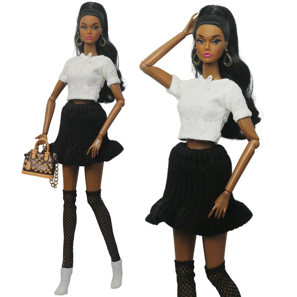 Handmade Doll Outfit Overcoat — Fashionable Accessory Set for 11.5 Inch Dolls