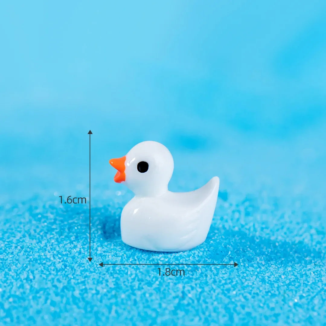 Mini Resin Duck Figurines — Tiny Animal Ornaments for Crafts & Decor