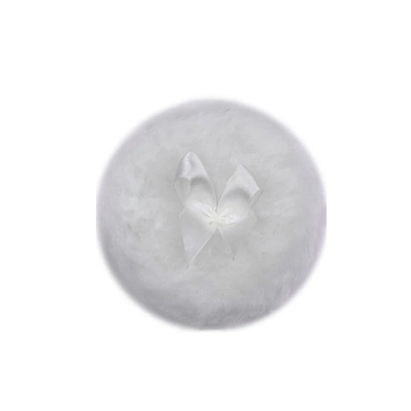 Large Fluffy Powder Puff — Soft Velour Makeup & Body Tool