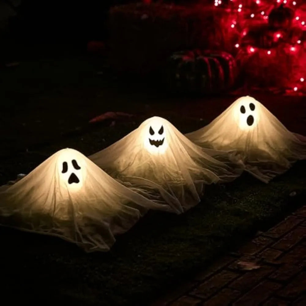 Joyfy Glowing Ghost Garden Stakes — Spooky Halloween Outdoor Decor