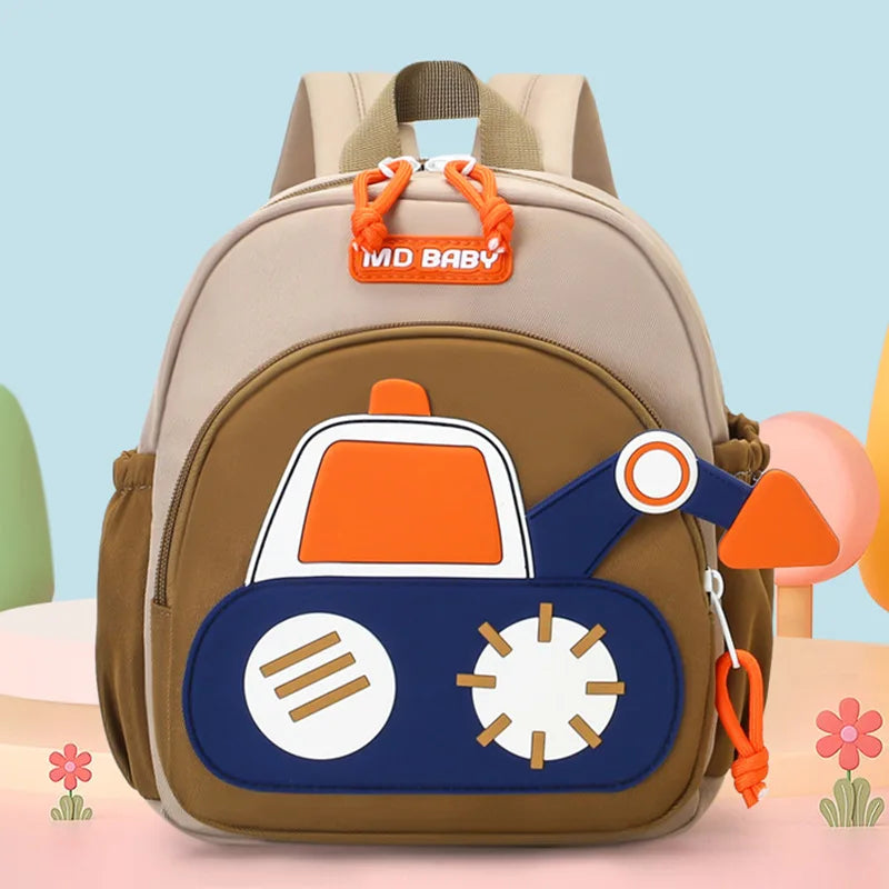 Kids Construction Vehicle Backpack — Lightweight School Bag for Toddlers