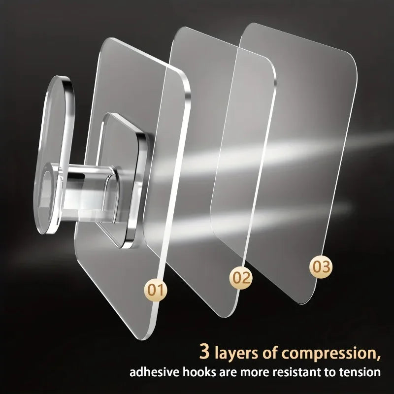 Strong Adhesive Wall Hooks — Waterproof and Traceless Universal Hooks