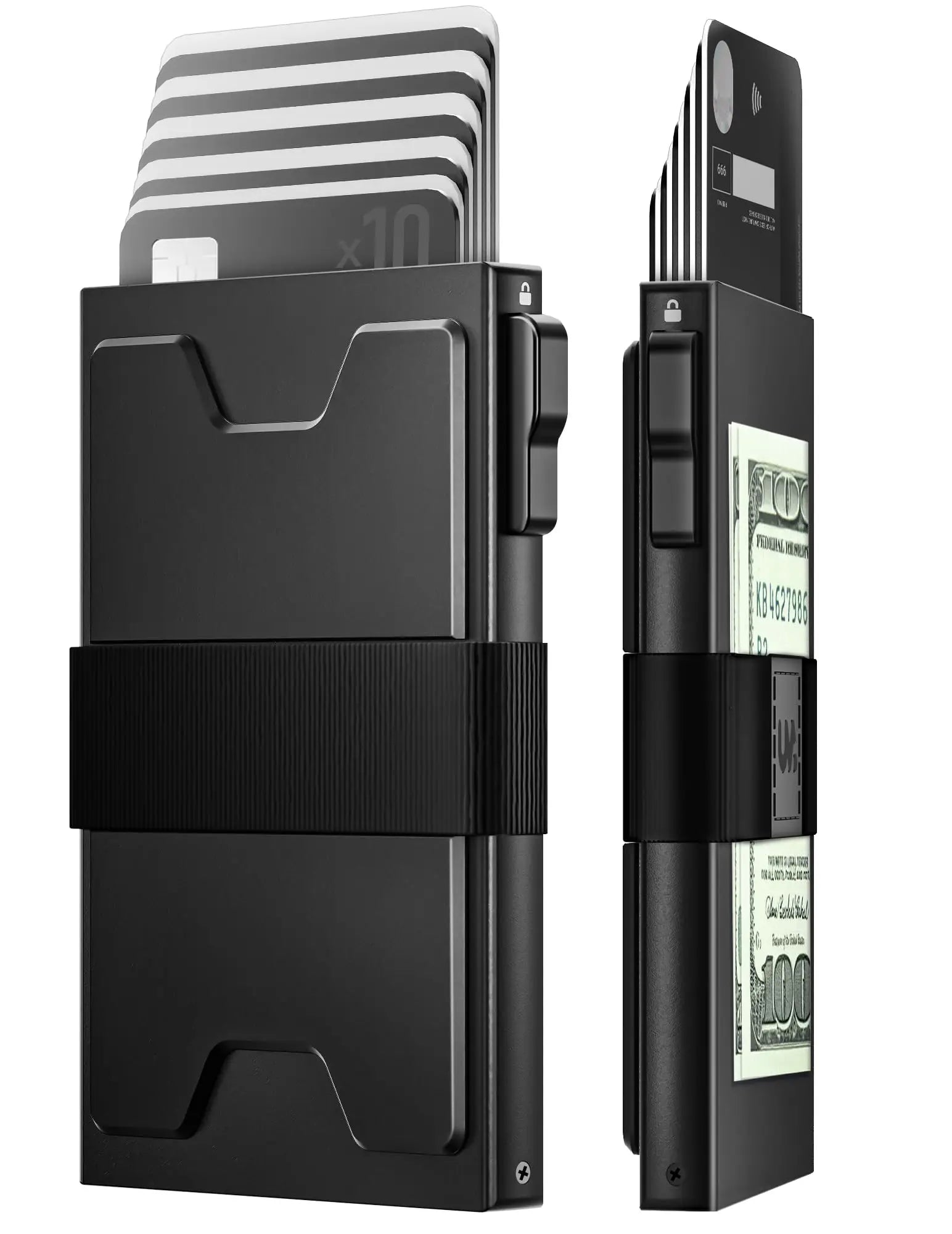 Minimalist Metal Pop Up Wallet — RFID Blocking Slim Card Holder