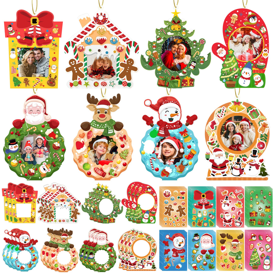 Christmas Photo Props and DIY Stickers — 64 Piece Party Decoration Set