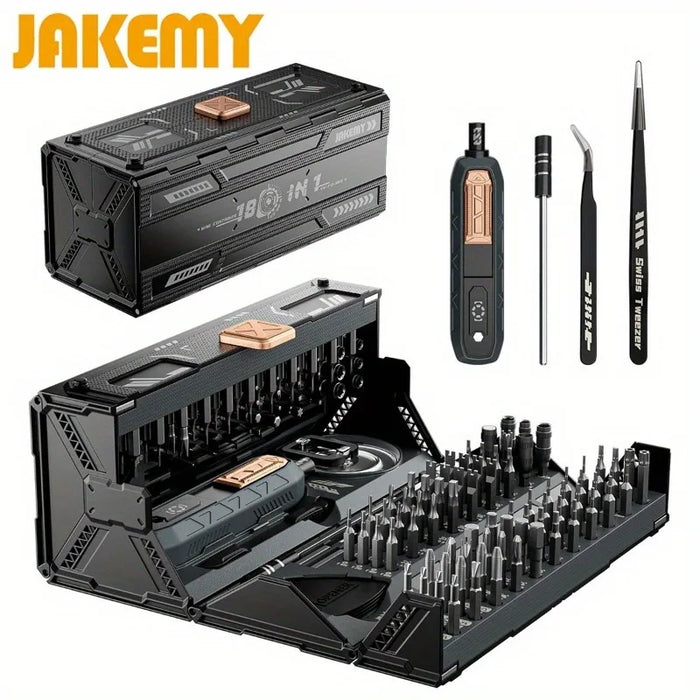 JAKEMY 180-in-1 Precision Screwdriver Set — Multifunctional Repair Kit